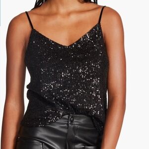 Gilli Black Sequin Camisole Top